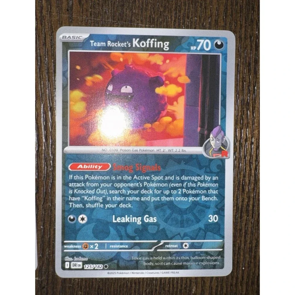 Pokemon Koffing Weezing 5 Card Lot Team Rocket Destined Rivals Reverse Holo